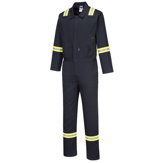 Navy Coveralls - Portwest - Durable Cotton Fabric