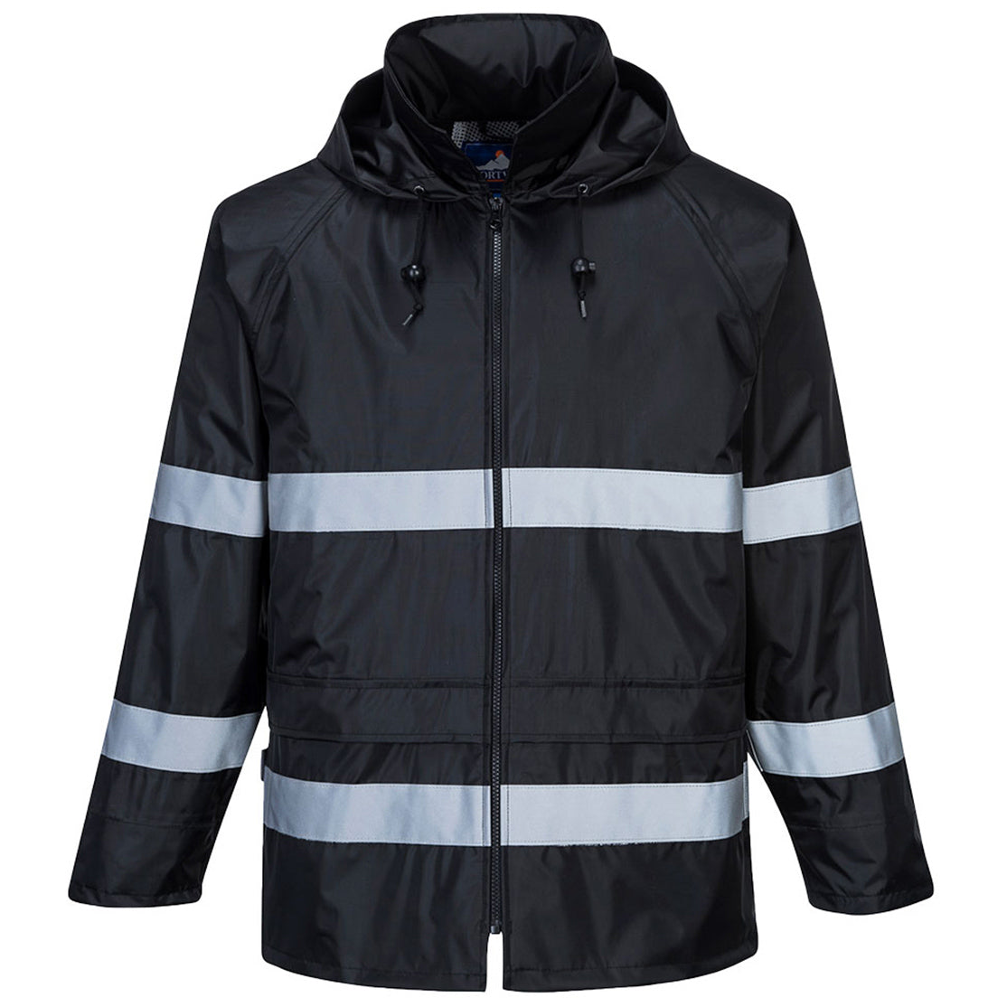 Black Rain Jacket - Portwest - Waterproof Design