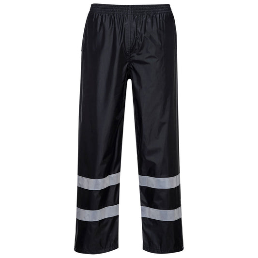 Black Waterproof Rain Pants - Portwest - Durable Fabric