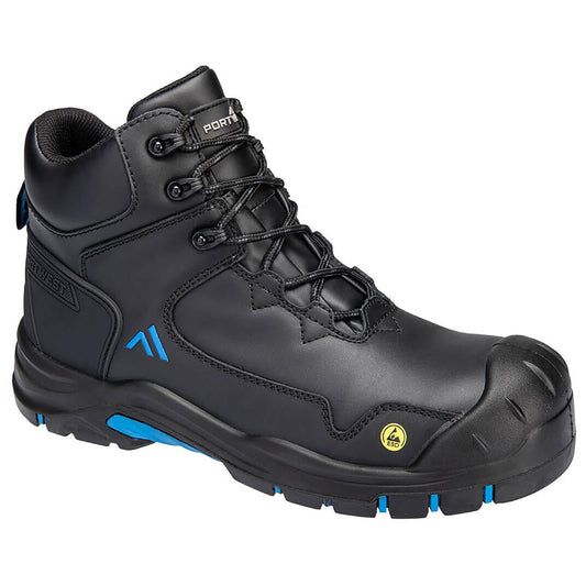 Black Work Boots - Portwest - Composite Safety Footwear