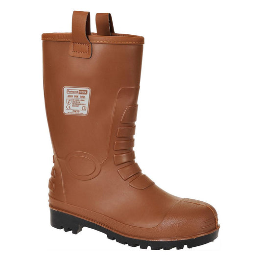 Tan Work Boots - Portwest - Steel Toe Protection