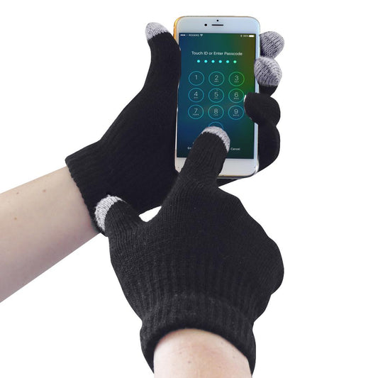 Black String Knit Gloves - Portwest - Touchscreen Ready
