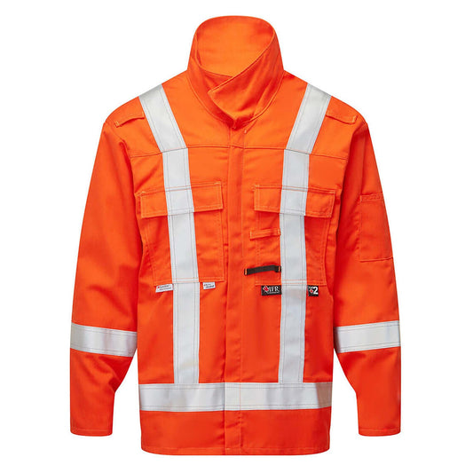 Orange Hi-Vis Jacket - Portwest - Flame Resistant