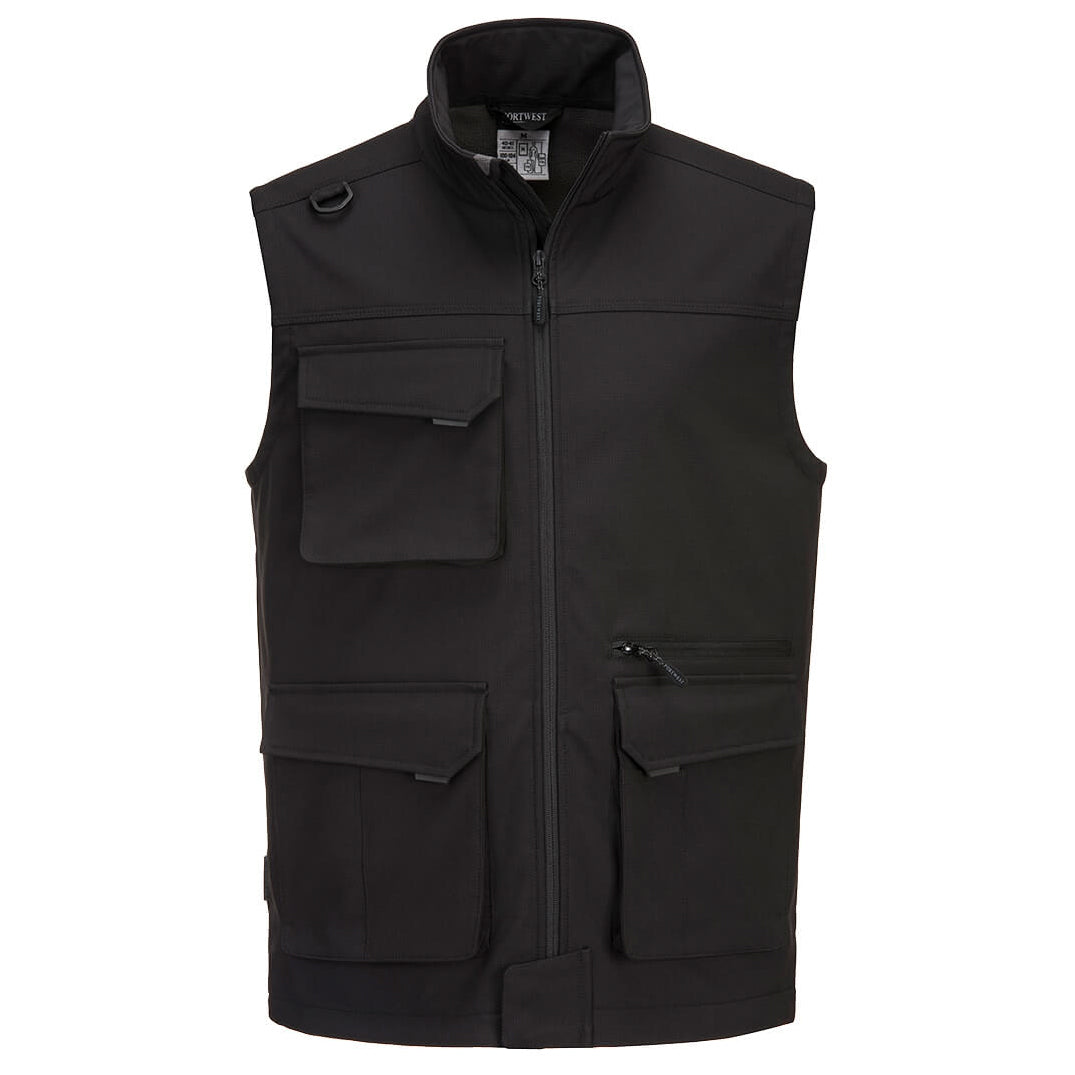 Black Softshell Vest - Portwest - Lightweight Insulation