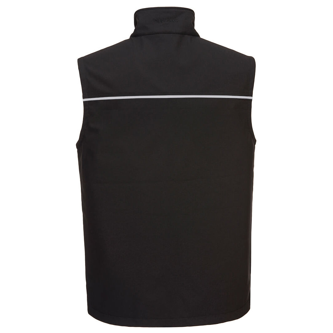 Black Softshell Vest - Portwest - Lightweight Insulation