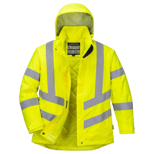 Yellow/Lime Safety Jacket - Portwest - Hi-Vis Design
