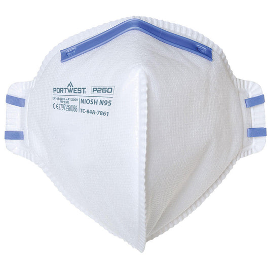 N95 Respirator Masks - Portwest - Fold Flat Design