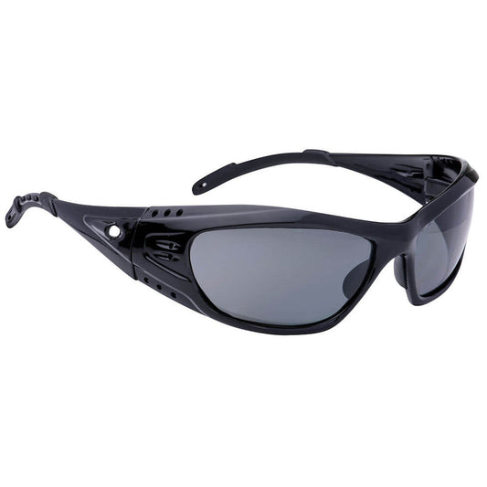 Black Anti-Fog Lens Glasses - Portwest - Lightweight Design
