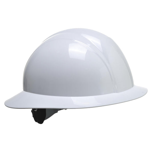 White Hard Hats - Portwest - Full Brim Comfort