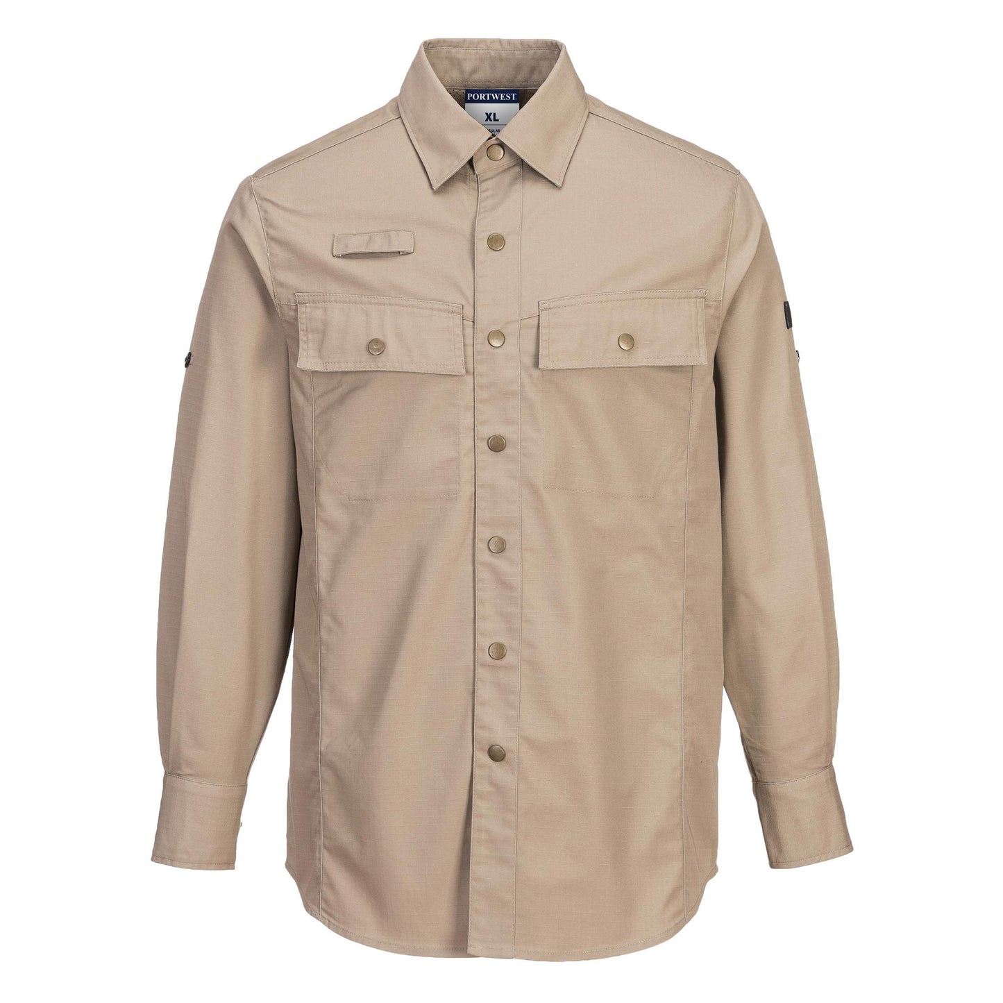 Black Button Up Shirts - Portwest - Durable Ripstop