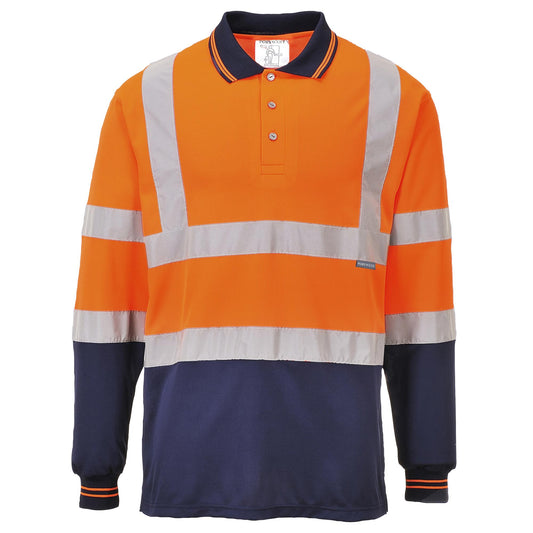 Orange/Navy Safety Shirt - Portwest - Reflective Design