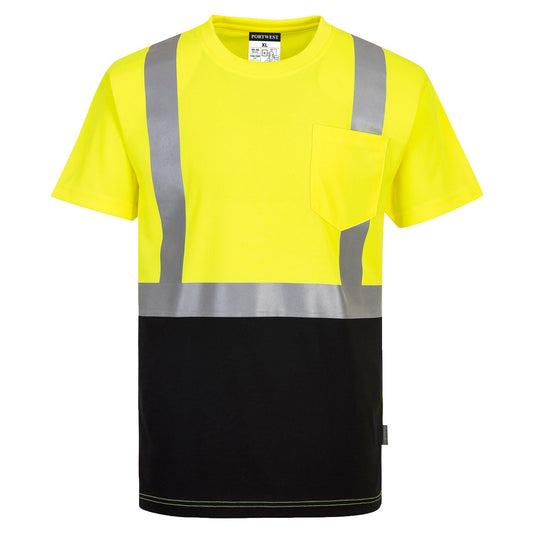 Yellow/Black Safety Shirt - Portwest - High Visibility