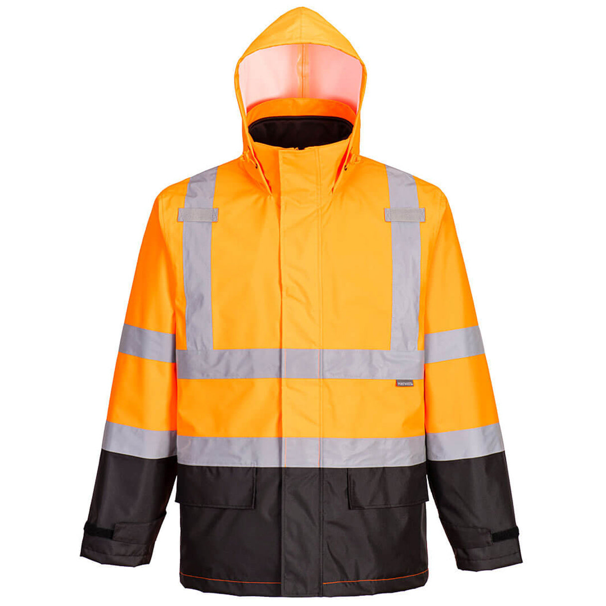 Orange/Black Rain Jacket - Portwest - Waterproof Design