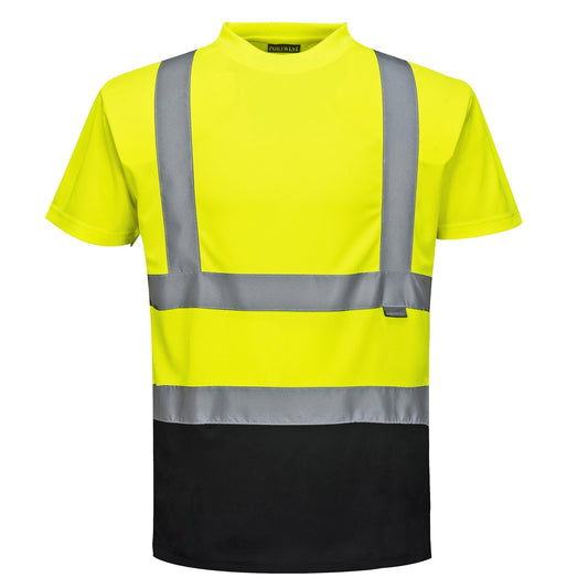 Yellow/Black Safety Shirts - Portwest - Reflective Design