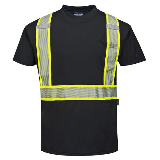 Black Safety Shirts - Portwest - HiVis Comfort Fabric