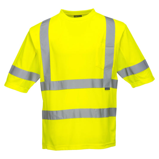 Yellow Safety Shirt - Portwest - Breathable Fabric Design