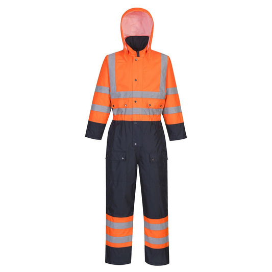 Orange/Navy Coveralls - Portwest - Hi-Vis Fabric