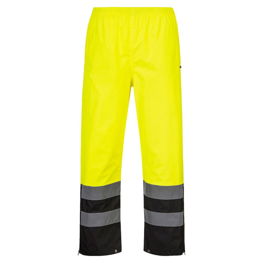 Yellow/Black Rain Pants - Portwest - Waterproof Fabric