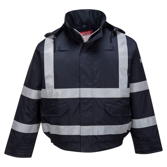 Blue Safety Jackets - Portwest - Flame-Resistant Design