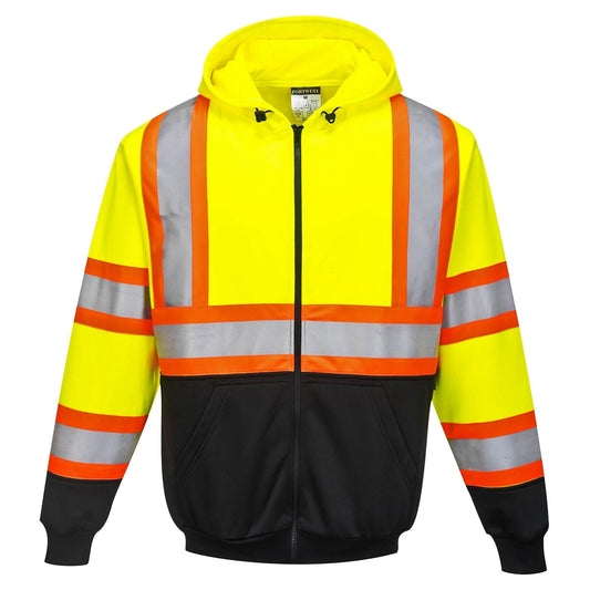 Yellow/Lime Safety Sweatshirt - Portwest - Reflective Design