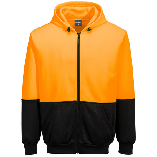 Orange Safety Sweatshirt - Portwest - Zip Hoodie