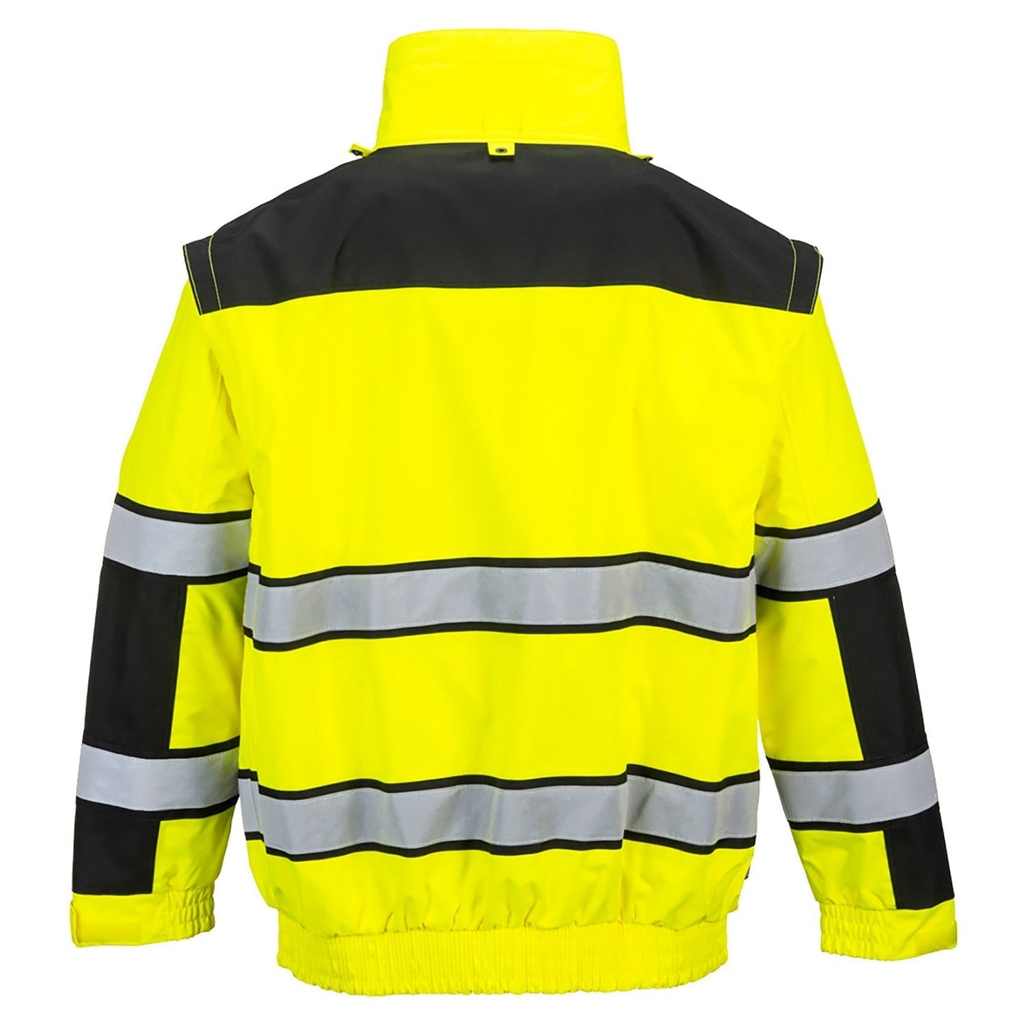 Yellow/Black Safety Jackets - Portwest - Waterproof Bomber