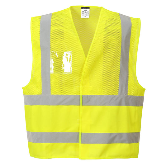 Yellow/Lime Safety Vests - Portwest - Breathable Mesh