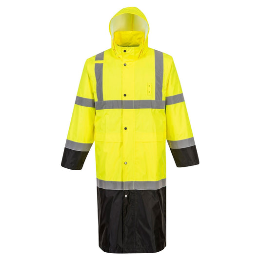 Yellow/Black Raincoat - Portwest - Waterproof Design