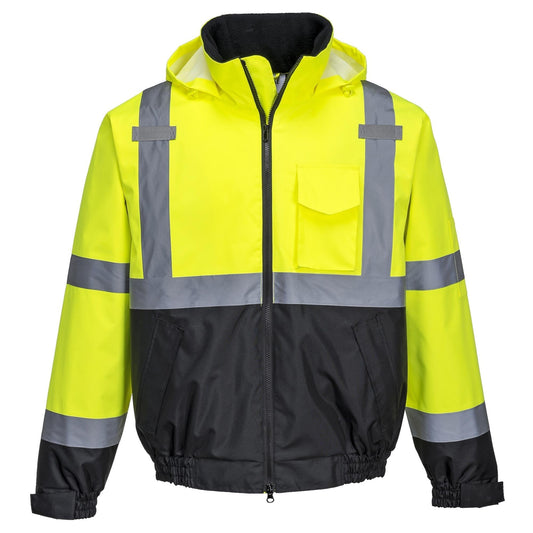 Yellow/Black Safety Jackets - Portwest - Hi-Vis Comfort