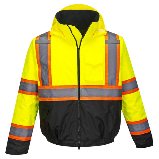 Yellow/Black Safety Jacket - Portwest - Waterproof