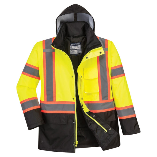 Yellow/Black Safety Jackets - Portwest - High Visibility