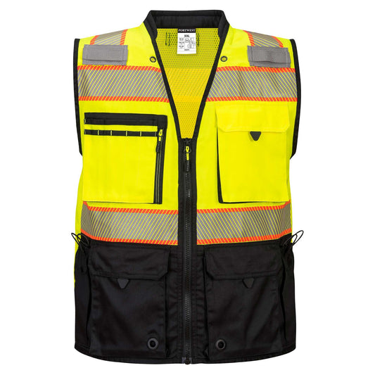 Yellow/Black Safety Vests - Portwest - HiVis Comfort