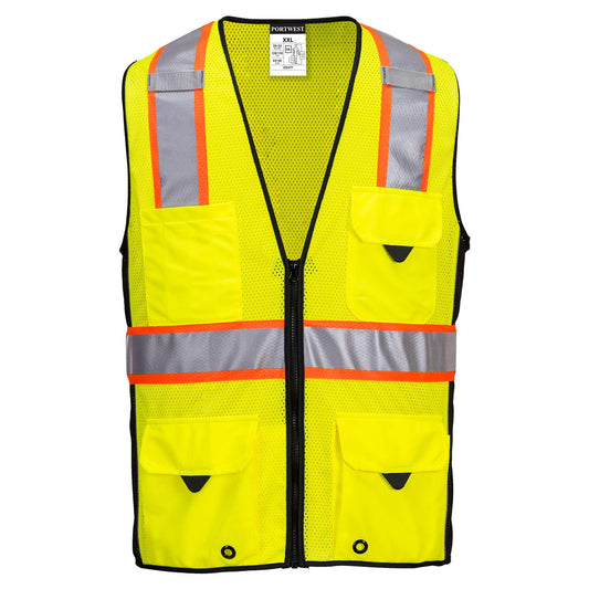 Yellow/Lime Safety Vest - Portwest - Breathable Mesh