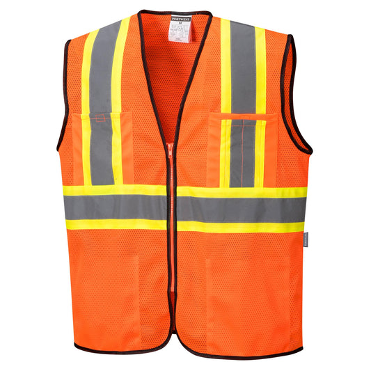 Orange Safety Vests - Portwest - Reflective Design