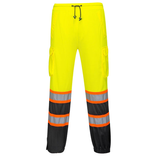 Yellow Safety Pants - Portwest - Two-Tone Mesh Fabric