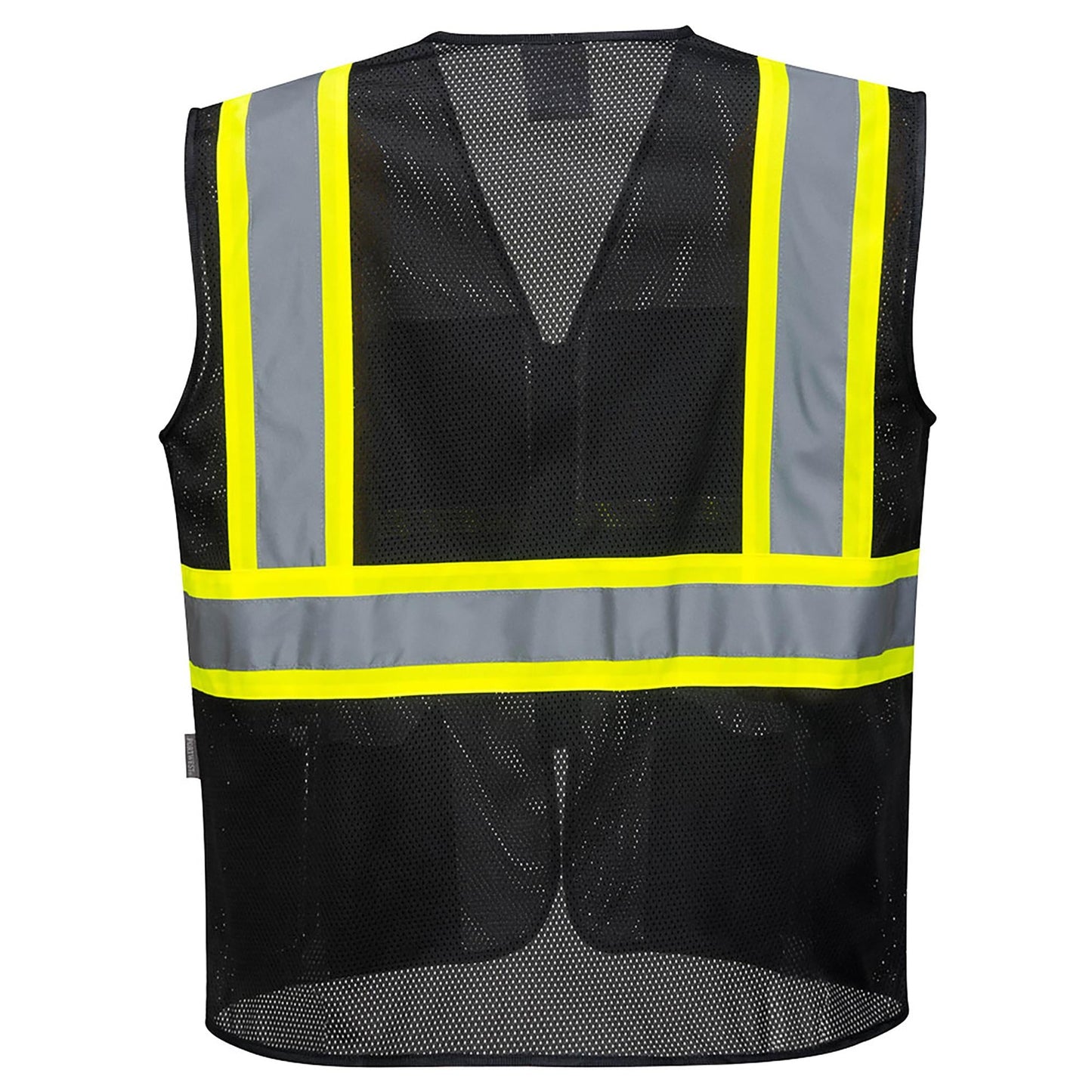 Black Safety Vest - Portwest - High Visibility Mesh