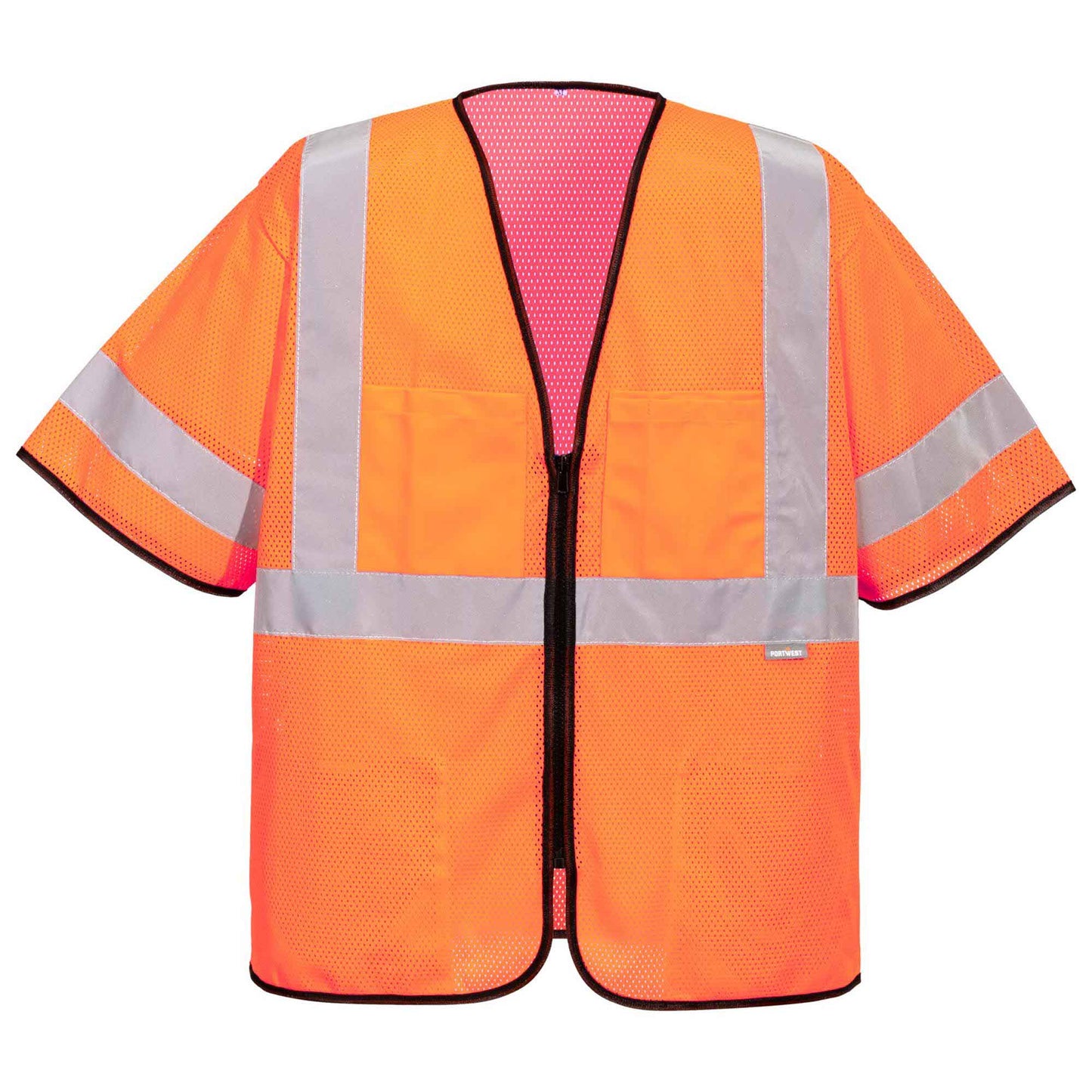 Orange Safety Vest - Portwest - Hi-Vis Mesh Fabric