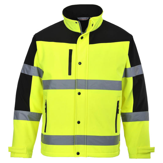 Yellow/Black Safety Jacket - Portwest - Windproof Design