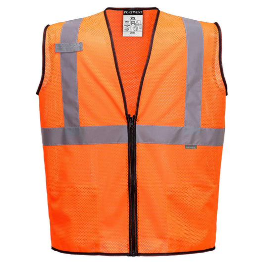 Orange Safety Vests - Portwest - Cooling Mesh Fabric