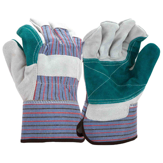 Gray Leather Gloves - Pyramex - Durable Split Cowhide