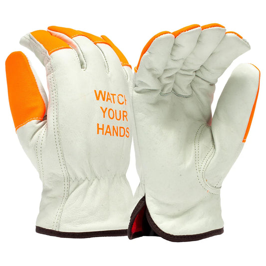 White Leather Gloves - Pyramex - Insulated Cowhide