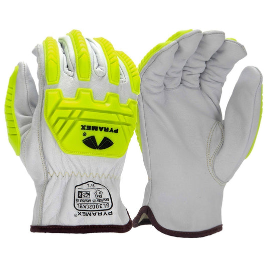 TPR Impact Leather Gloves - Pyramex - Goatskin Material