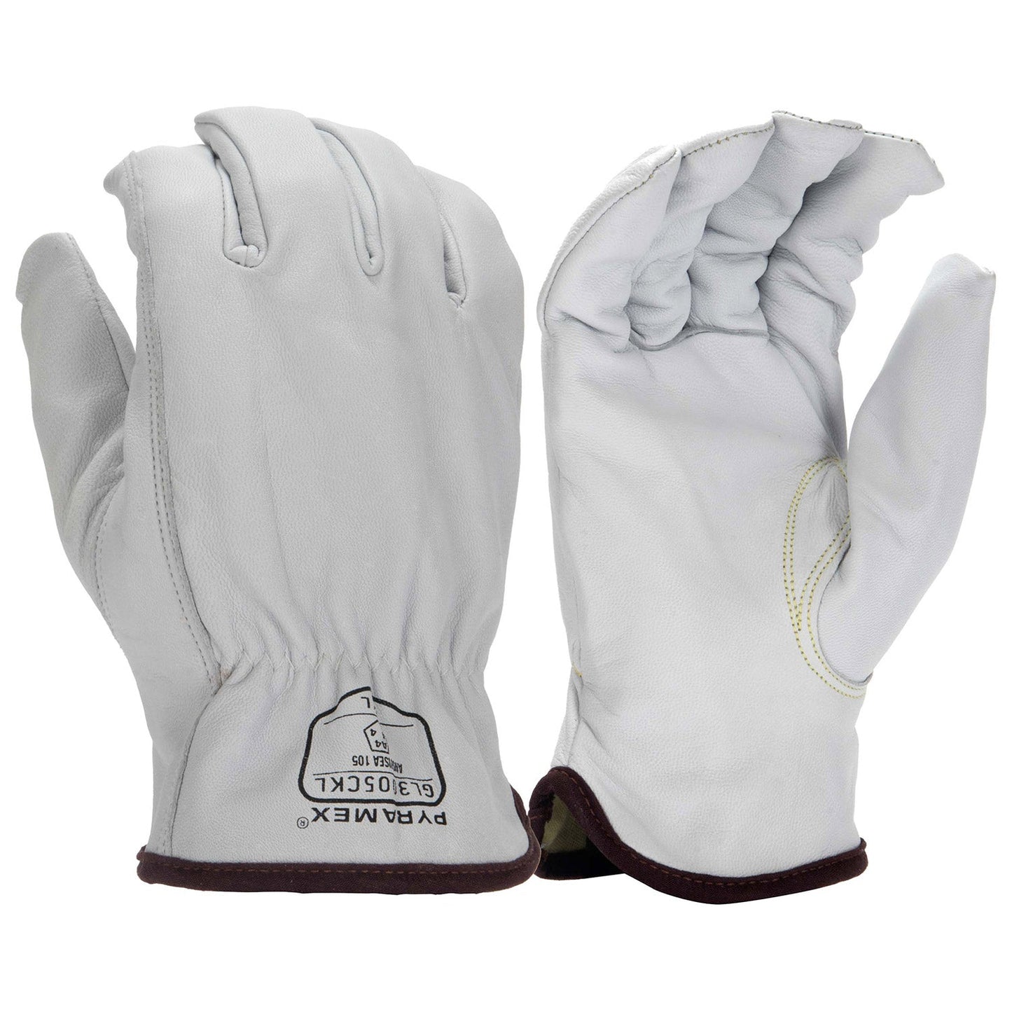 White Leather Gloves - Pyramex - Goatskin Comfort