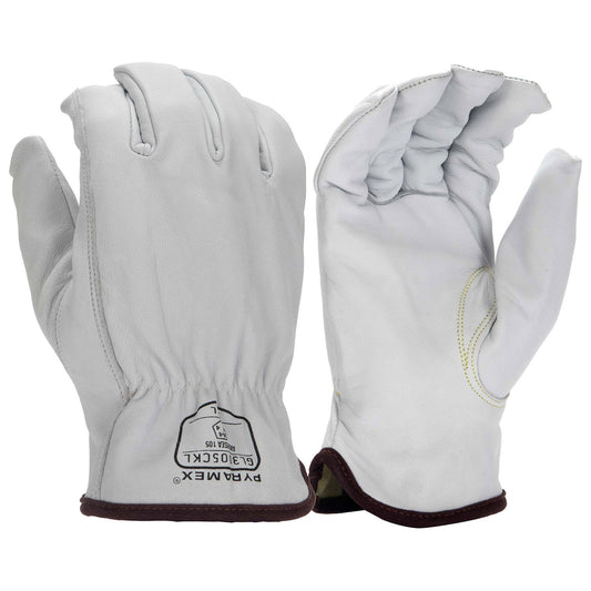 White Leather Gloves - Pyramex - Goatskin Comfort
