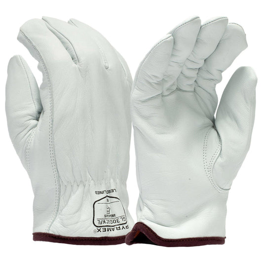 White Leather Gloves - Pyramex - Insulated Goat Skin