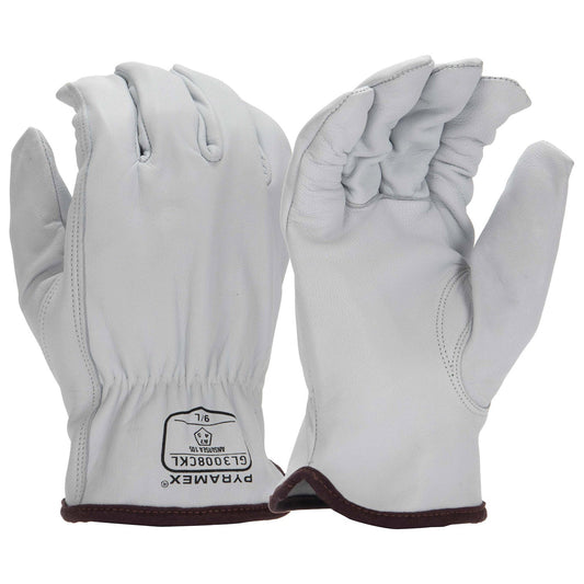 White Leather Gloves - Pyramex - Premium Goatskin