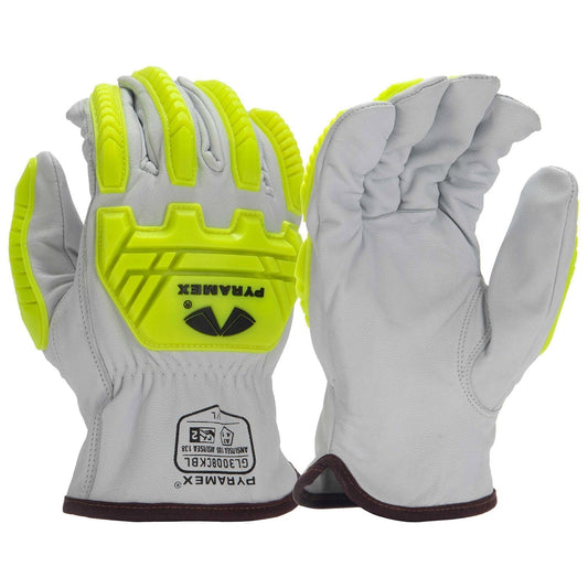 TPR Impact Leather Gloves - Pyramex - Cut Resistant