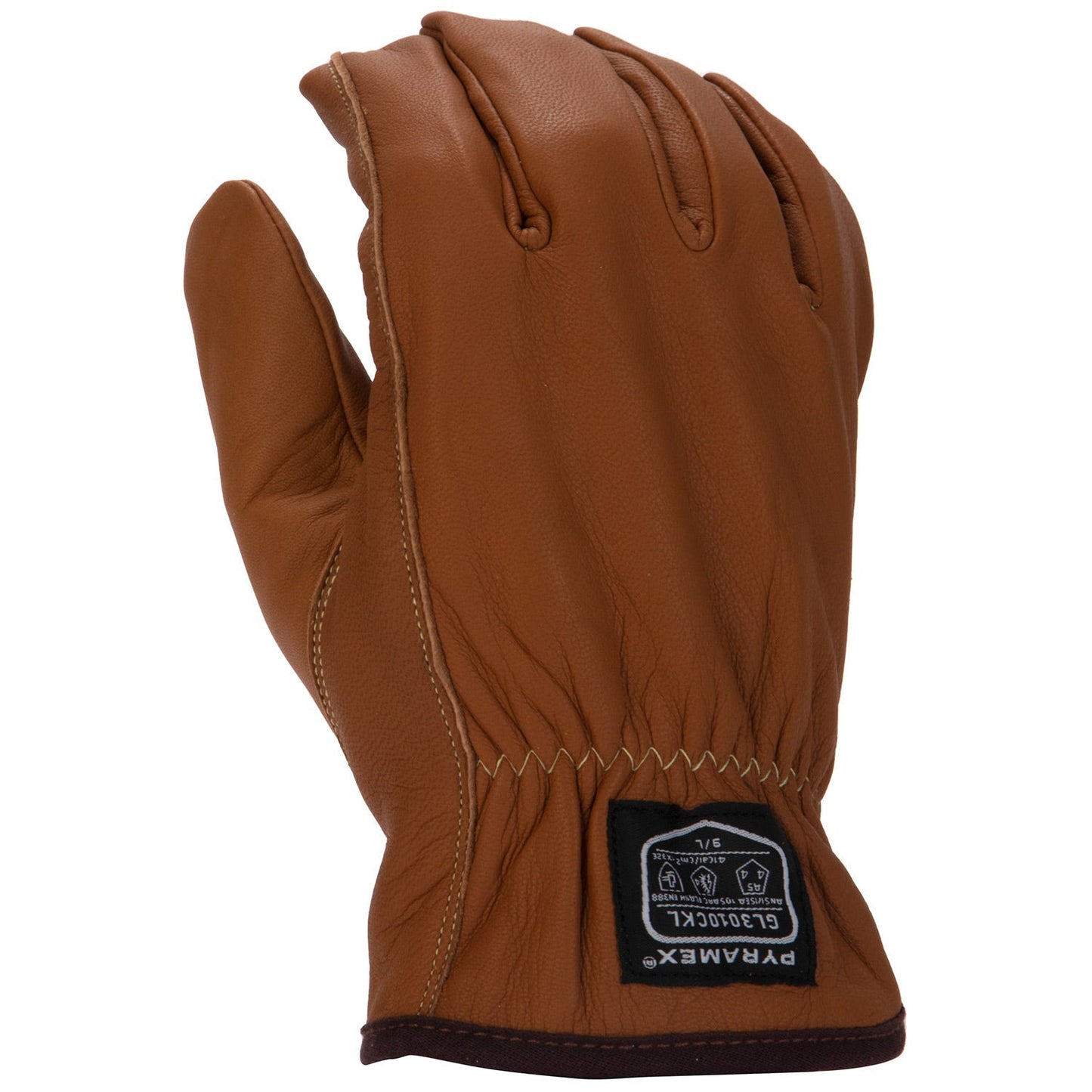 Brown Leather Gloves - Pyramex - Goatskin Comfort
