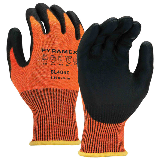 Orange/Black String Knit Gloves - Pyramex - Durable Material