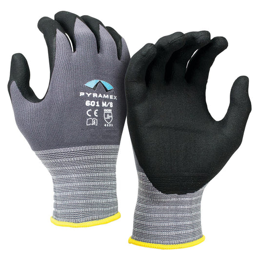 Gray/Black String Knit Gloves - Pyramex - Durable Grip